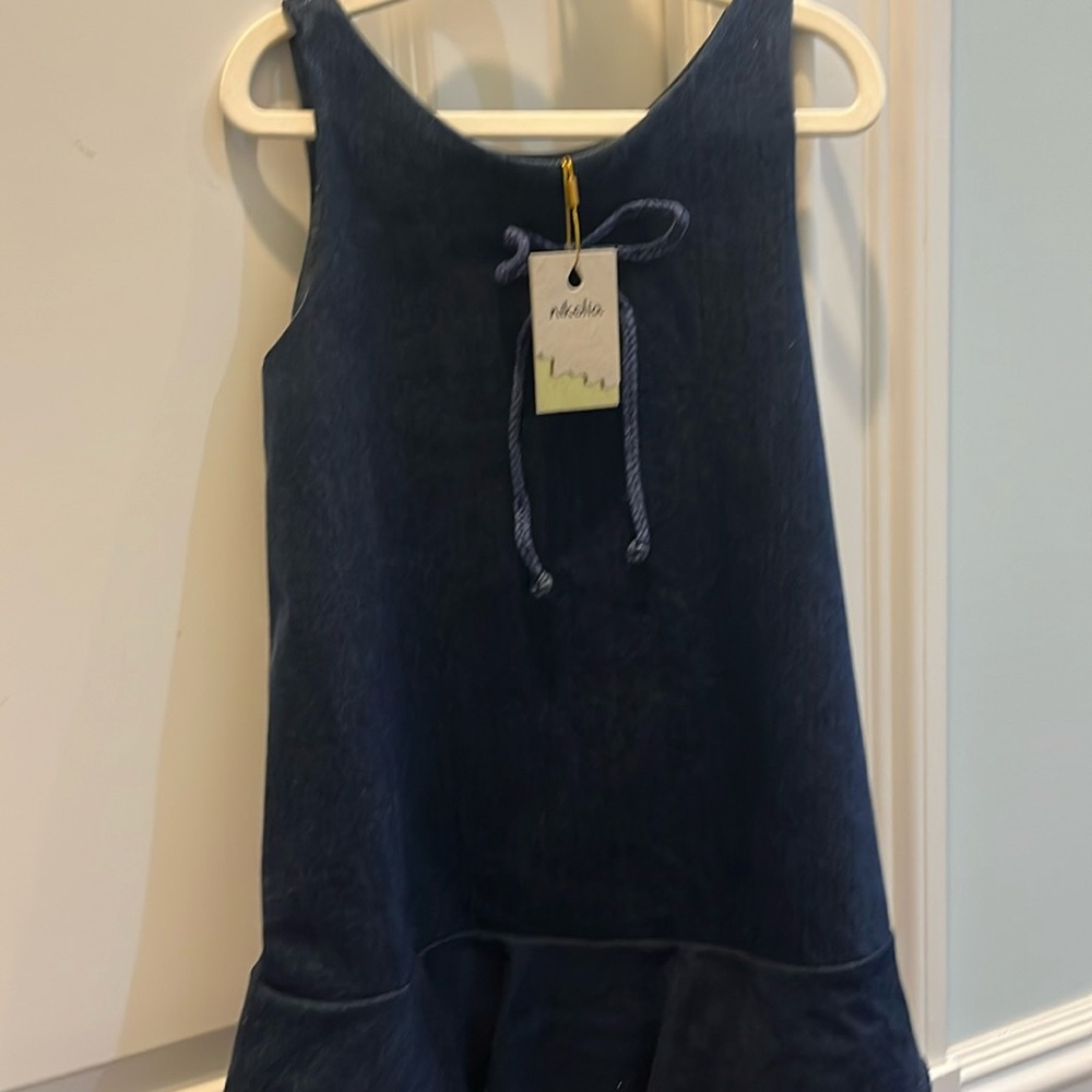 NWT Girls Nikolia Denim Bell Dress